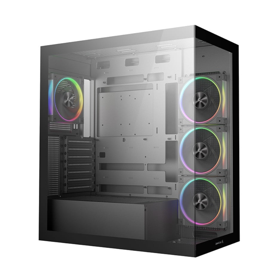 DeepCool CG580 4F v2 Panoramic ATX Mid-Tower Case, 4 x Pre Installed Fans Single Chamber, Support Up to 2x 360mm Radiators, Front 2x USB3.0 DeepCool CG580 4F v2 Panoramic ATX Mid-Tower Case, 4 x Pre Installed Fans Single Chamber, Support Up to 2x 360mm Radiators, Front 2x USB3.0